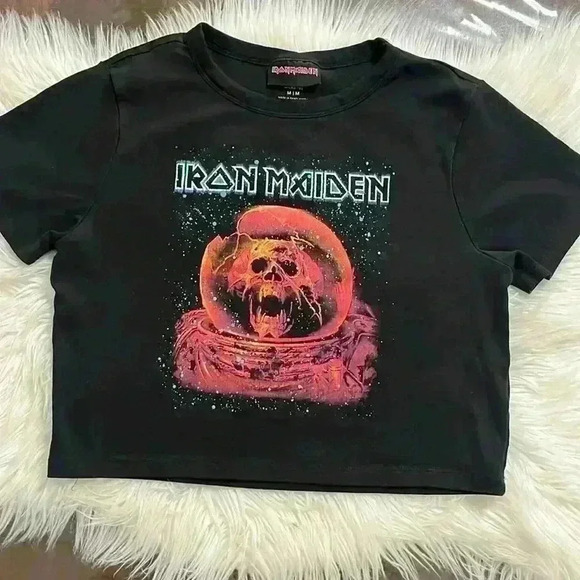 IRONMAIDEN WOMENS CROP TOP - Picture 1 of 8